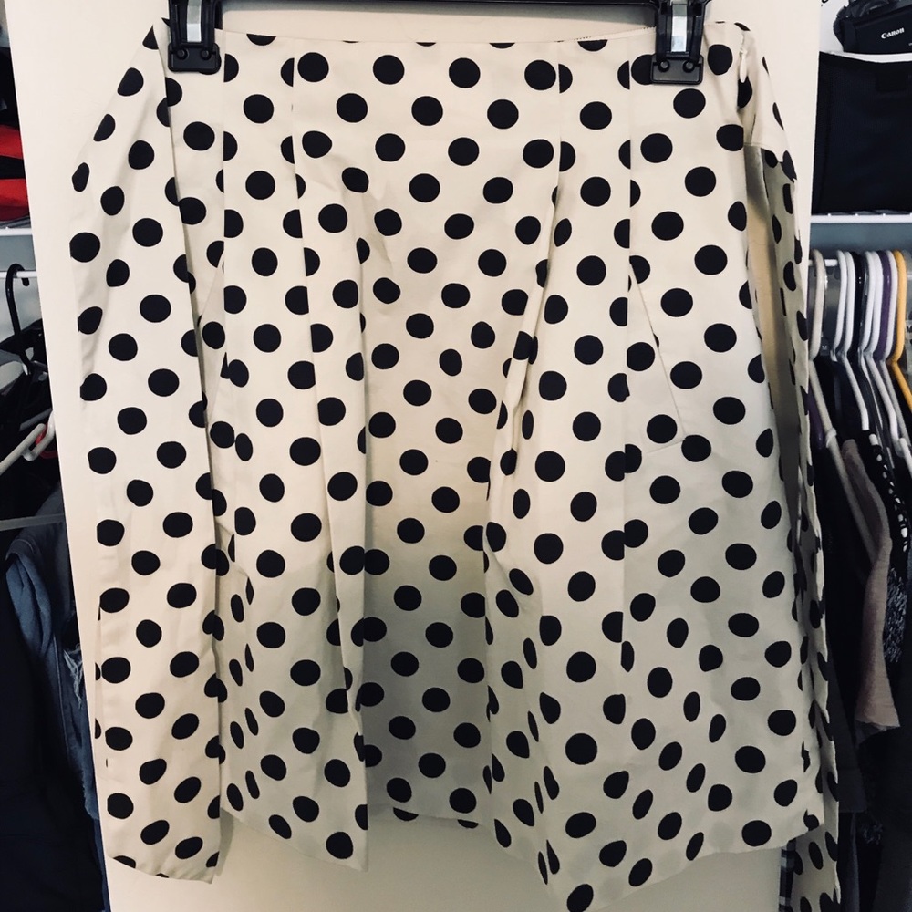 Black and White Polka Dot Skirt